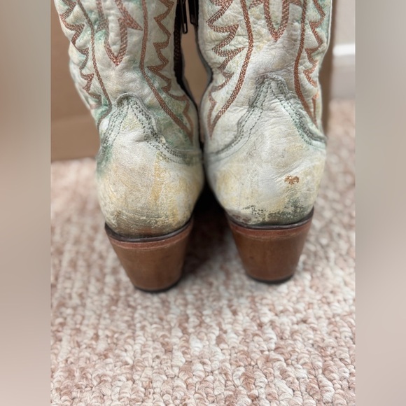 Corral Turquoise and Brown Western Boots Size 7M - Picture 9 of 11